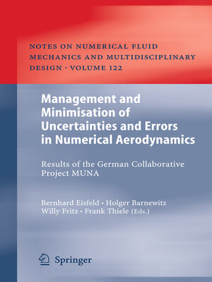 cover image of Management and Minimisation of Uncertainties and Errors in Numerical Aerodynamics